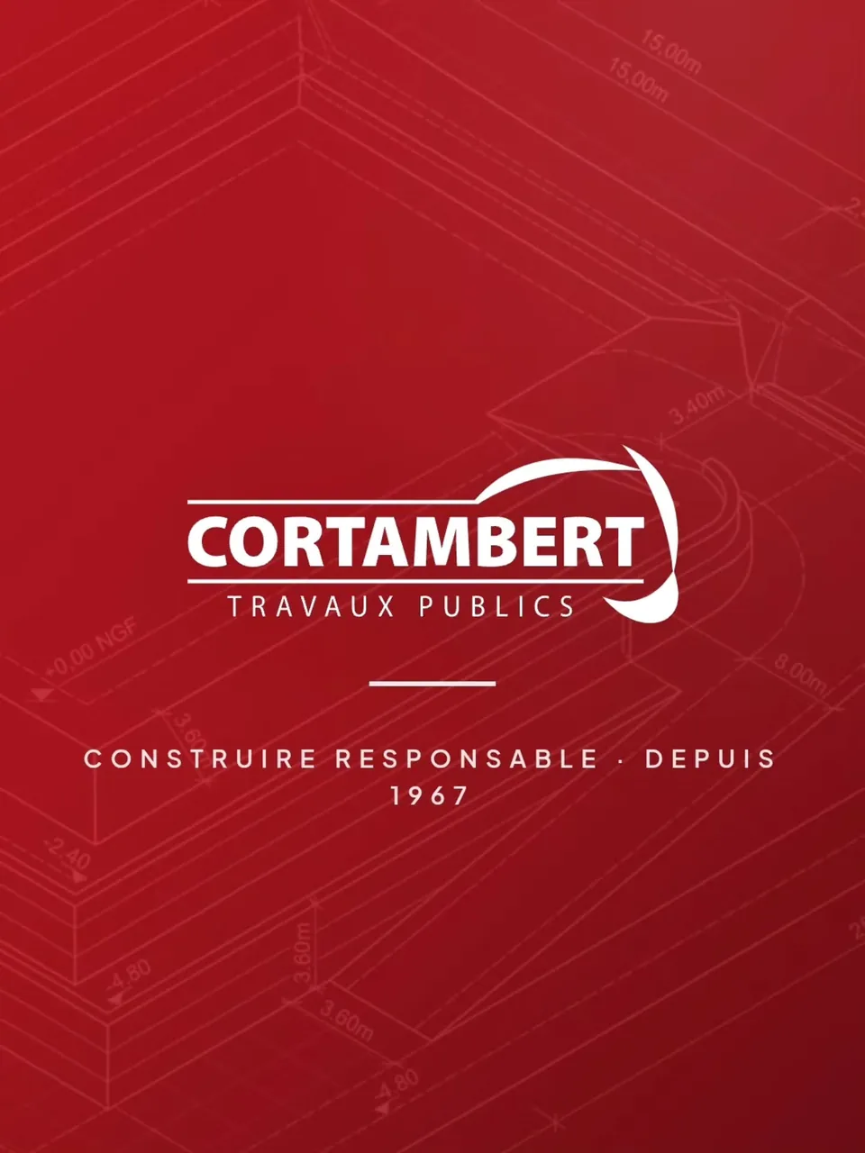 Site internet Cortambert Travaux Publics, réalisé par MF Accompagnement