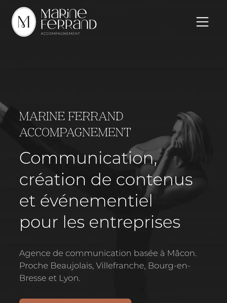 Site internet MF Accompagnement, agence de communication à Mâcon